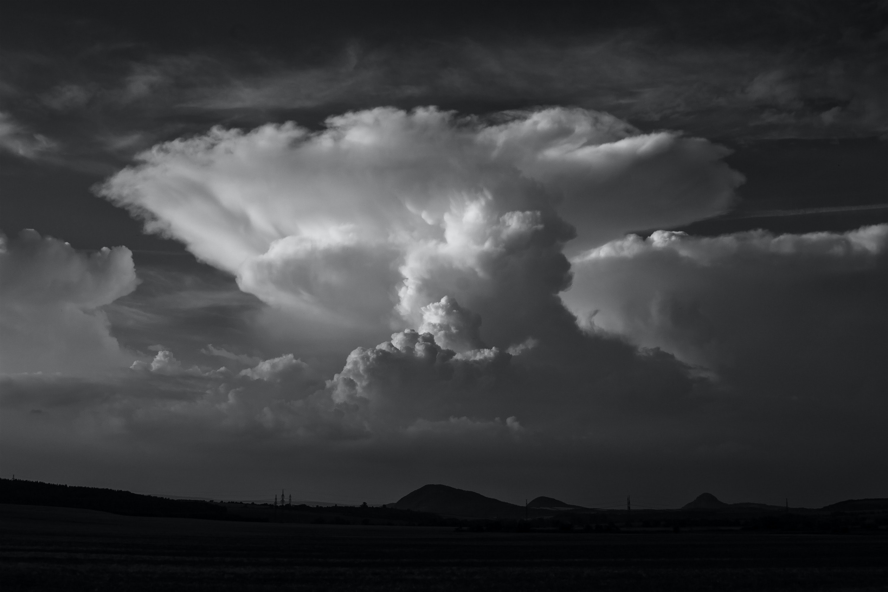 storm cell in a dark sky